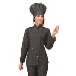 GIACCA LADYCHEF BLACK JEANS 100 % COTTON ISACCO 057641