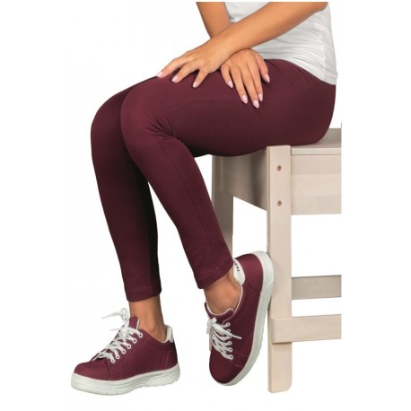 LONG LEGGINGS BORDEAUX 97% COTONE 3% SPANDEX - ISACCO 024613 -  www.dalavoro.it